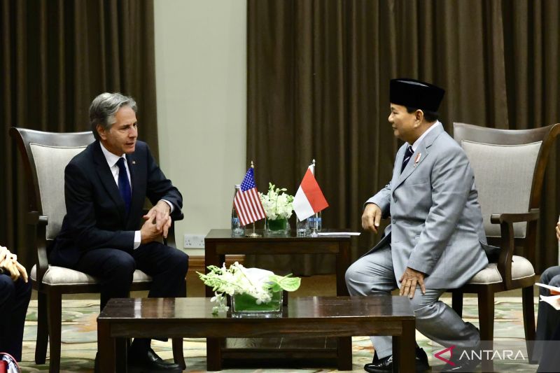 Pertemuan Bilateral Prabowo Subianto dan Antony Blinken Bahas Strategi Gencatan Senjata Permanen di Gaza