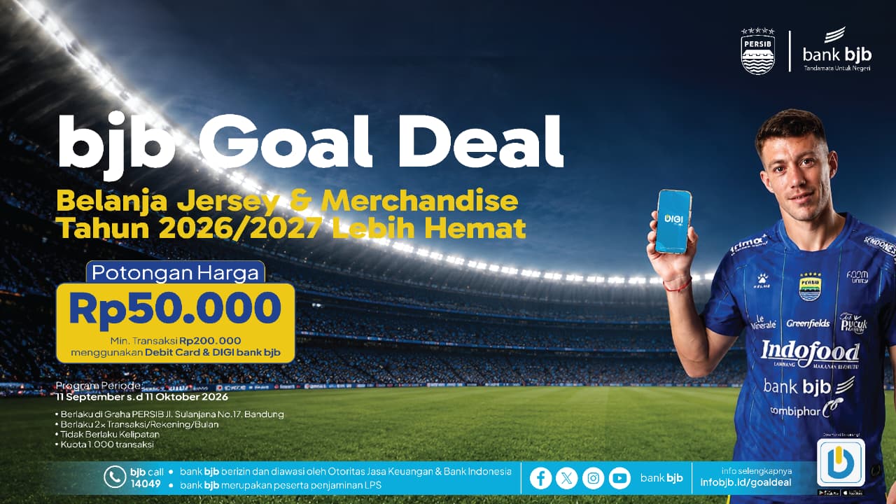 Bobotoh, Saatnya Lengkapi Koleksi PERSIB! Ada Diskon Rp50 Ribu dari bank bjb