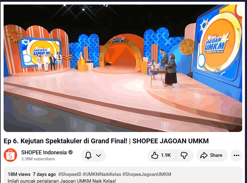 Shopee Jagoan UMKM Naik Kelas Viral di Dunia Maya, Raup Lebih dari 85 Juta Views