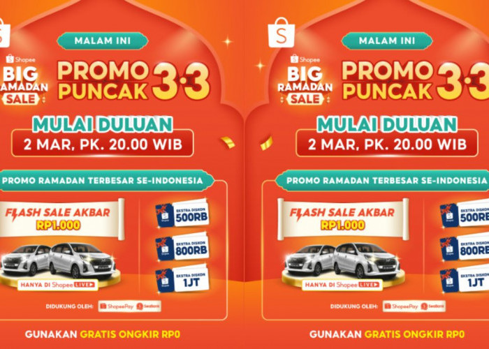 Banjir Diskon, Ini Dia Daftar Kode Voucher Shopee 3.3 Spesial Big Ramadan Sale