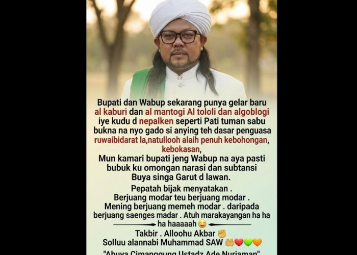Viral Narasi Abuya Cimanggung yang Diduga Hina Bupati dan Wabup Sumedang, MUI Cimanggung Angkat Bicara