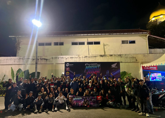 Ratusan Komunitas Honda Vario Ramaikan Vario Evo160 Night Ride di Bandung