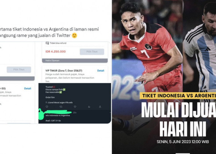 Calo Tiket Timnas Indonesia vs Argentina Terang-Terangan Promosi di Twitter