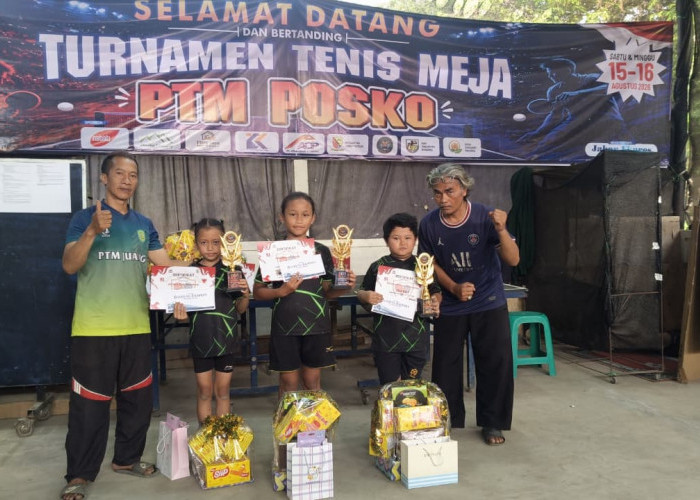 PTM POSKO Sukses Gelar Turnamen Internal Tenis Meja, Kategori Dewasa dan U-8