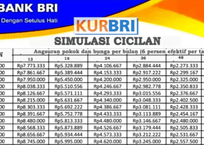 KUR BRI 2026 Pinjaman Rp100 Juta, Berapa Cicilan per Bulan? Ini Simulasinya 