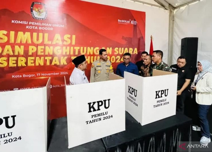 KPU Kota Bogor Menggelar Simulasi Pemungutan dan Penghitungan Suara Pilkada