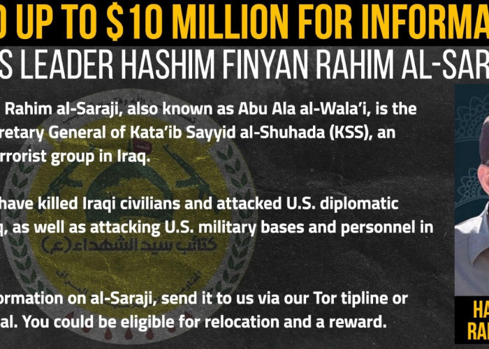 AS Tawarkan Hadiah Rp172 Miliar untuk Informasi Pemimpin Milisi Irak yang Diduga Didukung Iran