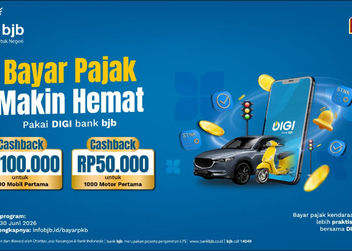 Bayar Pajak Kendaraan Makin Praktis dengan Promo Cashback DIGI bank bjb