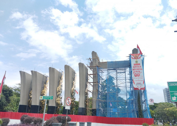 Ada Mahkota Binokasih di Tugu Lawang Kori Kabupaten Bogor yang Segera Rampung