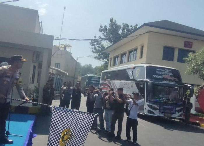 Sebanyak 159 Pemudik Ikuti Program Mudik Gratis dengan 5 Bus dari Polres Cianjur