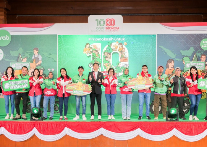 Grab Pecahkan Rekor Dunia Melalui MURI dengan Lebih Dari 5.000 Mitra Pengemudi Menghias Tumpeng di 80 Kota
