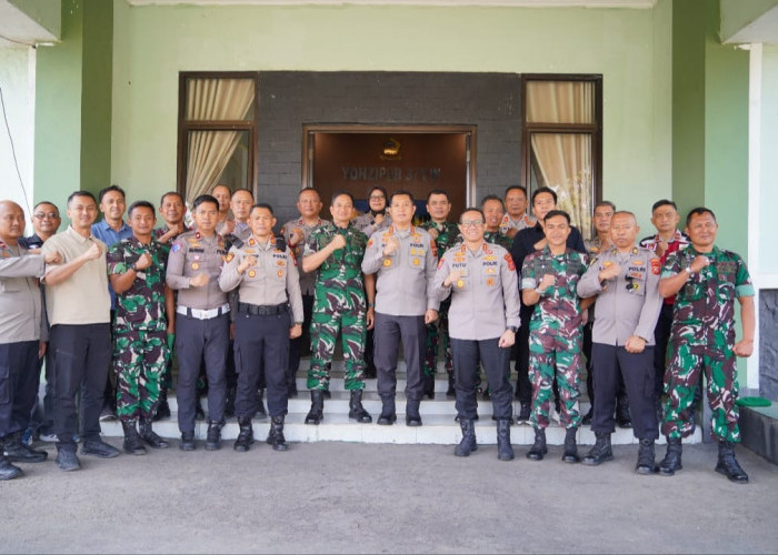 Perkuat Sinergitas, Polresta Bandung Jalin Silaturahmi dengan Batalyon Zipur 3