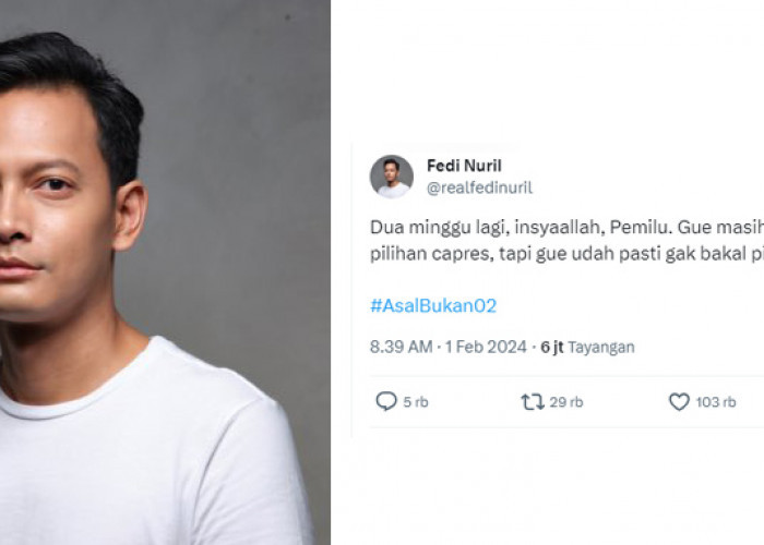 Fedi Nuril Diserbu Netizen Setelah Tegaskan Tak Akan Pilih Prabowo