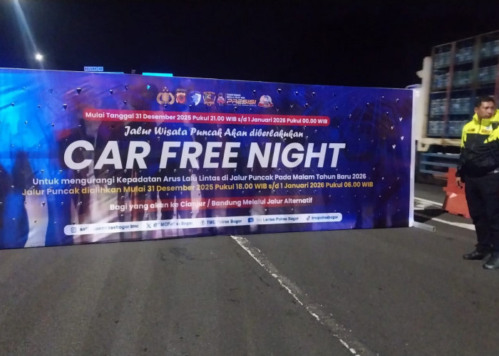 Satlantas Polres Bogor Tutup Jalur Interchange Exit Tol Ciawi Menuju Simpang Gadog