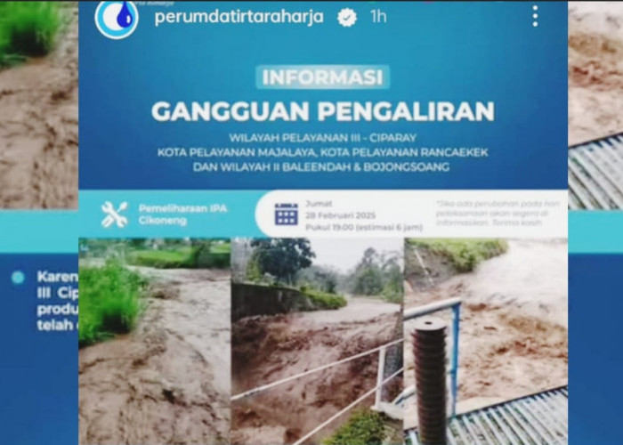 Akibat Banjir Bandang, Pelayanan PDAM Tirta Raharja ke Sejumlah Wilayah Terganggu