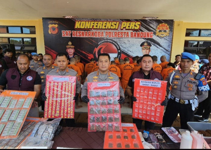 Tindak Tegas Narkoba, Polresta Bandung Ungkap Lonjakan Kasus Signifikan di Awal 2025
