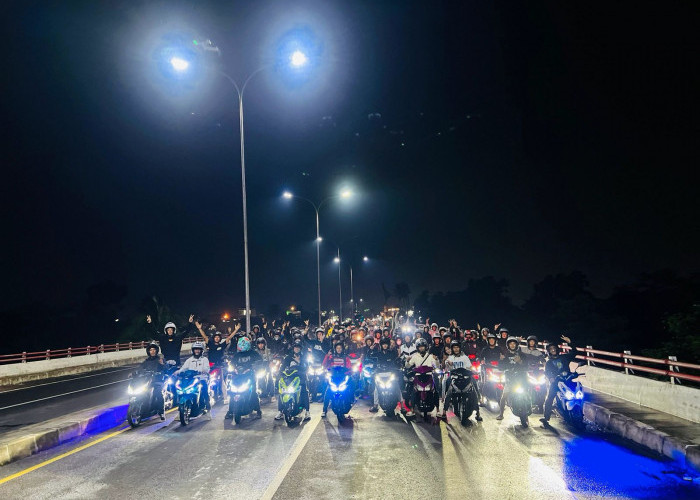 Ratusan Bikers Honda Ramaikan Vario Night Ride Tasikmalaya