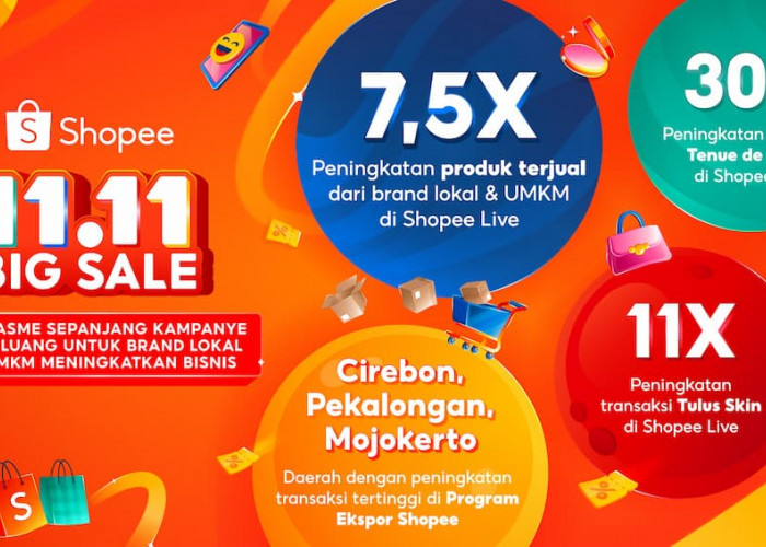 Shopee 11.11 Big Sale: Pacu Pertumbuhan Brand Lokal dan UMKM dengan Lonjakan Penjualan 7,5 Kali Lipat