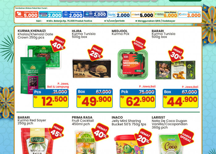 Promo Indomaret Hari Ini 13 Maret 2026: Kurma Diskon sampai 45 Persen, Nata de Coco Mulai Rp6.000