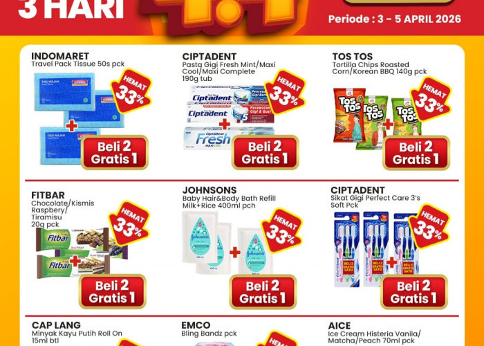 Promo Indomaret Double Date 4.4 hingga 5 April 2026, Serba Gratis Es Krim sampai Sikat Gigi