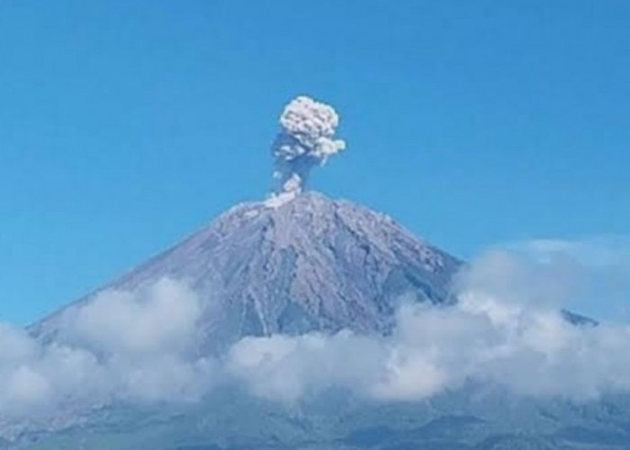 Gunung Semeru Meletus Puluhan Kali dalam 6 Jam, Disertai Suara Dentuman