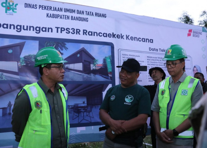 Jadi Prototype Bebas Sampah Organik, Bupati Bandung Kang Ds Tinjau Pembangunan TPS3R di Rancaekek 