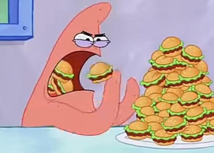 5 Makanan Favorit Patrick Star di Kartun Spongebob Squarepants, Salah Satunya Krabby Patty!