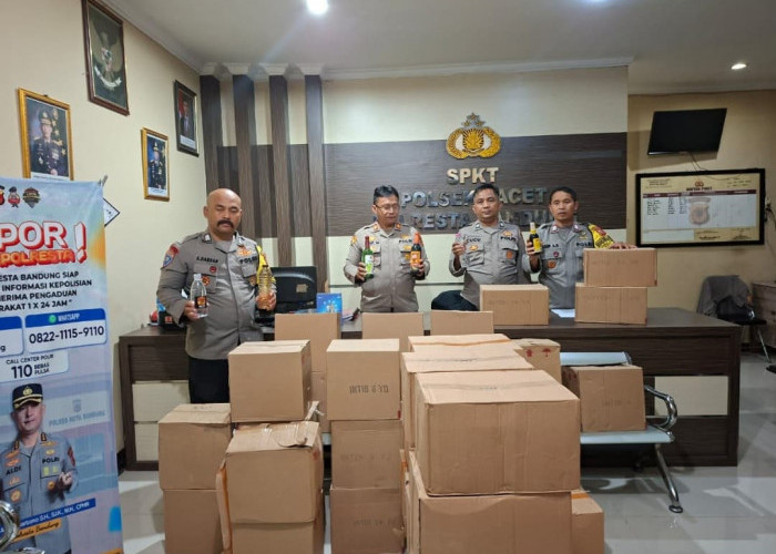 Peredaran Miras Jumlah Besar di Pacet Bandung Digagalkan, Polisi Amankan 656 Botol