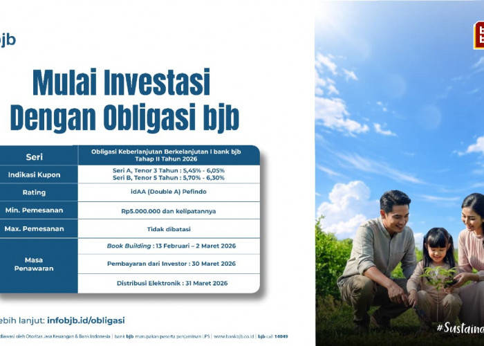 Obligasi Keberlanjutan Bank bjb 2026 Resmi Ditawarkan, Rating idAA dan Kupon Menarik