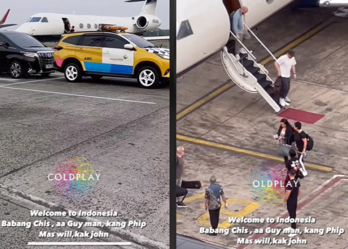 Coldplay Telah Tiba di Indonesia Lewat Bandara Halim Pakai Jet Pribadi