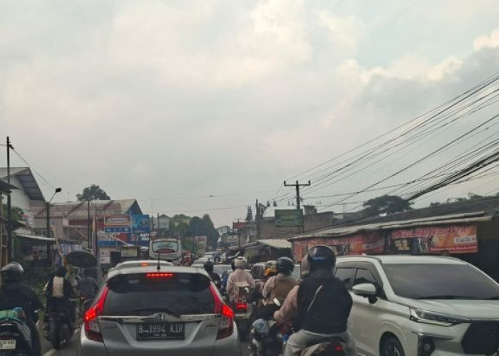 Lonjakan Pemudik di H+3 Lebaran Sebabkan Antrean Kendaraan di Jalur Puncak