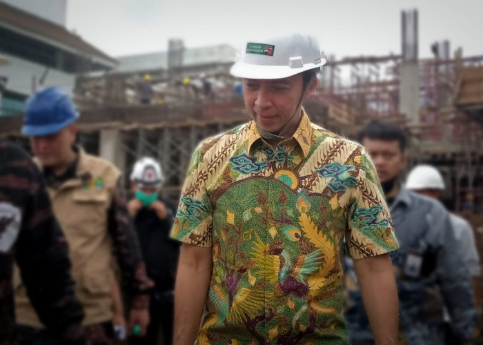 Sidak Pembangunan RSUD Kota Bogor, Dedie: Deviasi Positif 0,2 Persen