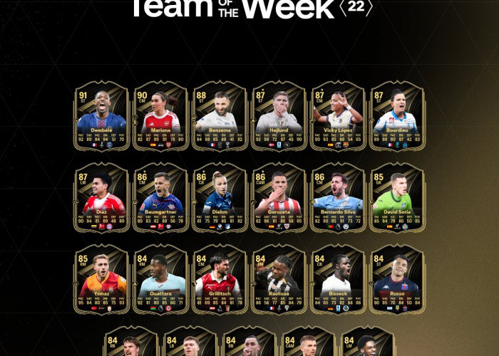 TOTW 22 Resmi Hadir ke FC 26, Ousmane Dembele dan Mariona Dapat OVR Tertinggi