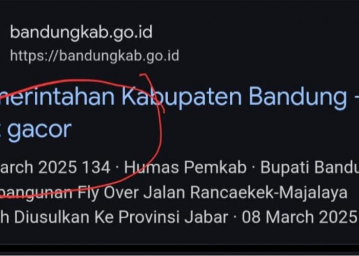 Website Resmi Pemkab Bandung Diduga Diretas: Ada Tulisan 'Slot Gacor'