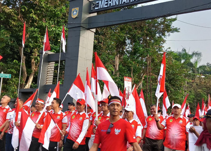 Meriah! Kirab Bendera Merah Putih dan Rekor MURI di Kabupaten Bogor Rayakan Kemerdekaan RI ke-79 