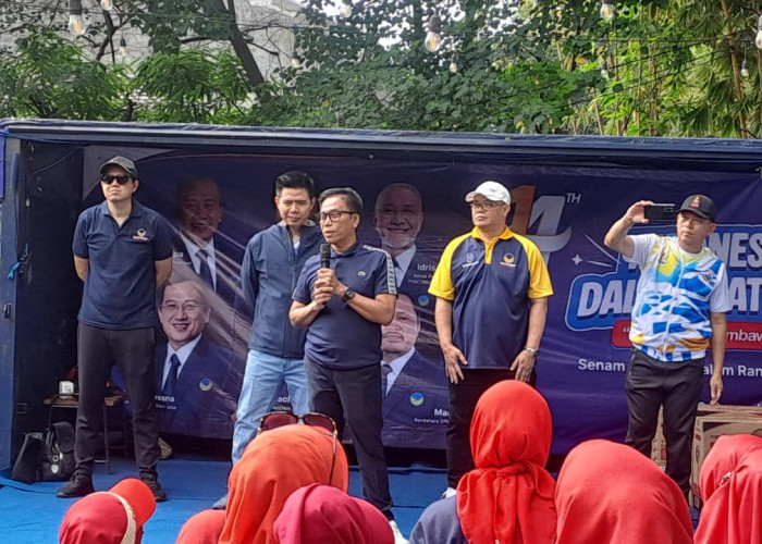 Rayakan HUT ke-14, NasDem Jabar Dekatkan Diri ke Masyarakat Lewat Kegiatan Senam Bersama