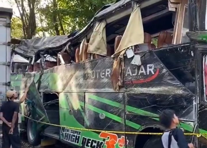 Bus Kecelakaan Maut di Ciater Diduga Rem Blong dan Tak Punya Izin Angkutan
