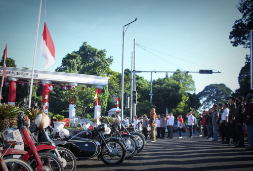 FMP Kobarkan Semangat Kemerdekaan, Para Bikers di Bogor Ikut Kibarkan Merah Putih di Tugu Kujang