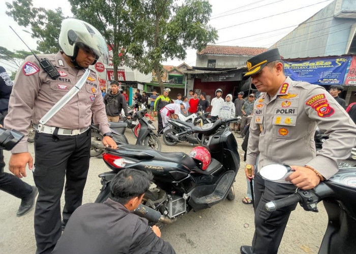 Petugas Gabungan di Kabupaten Bandung Gelar Razia: Sita 70 Knalpot Brong