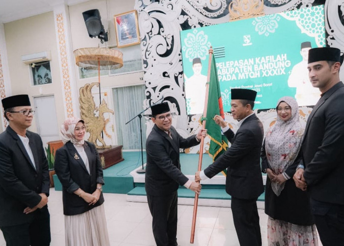 Lepas 157 Kafilah MTQH 39 Jabar, Bupati Kang DS Optimis Kabupaten Bandung Juara Umum