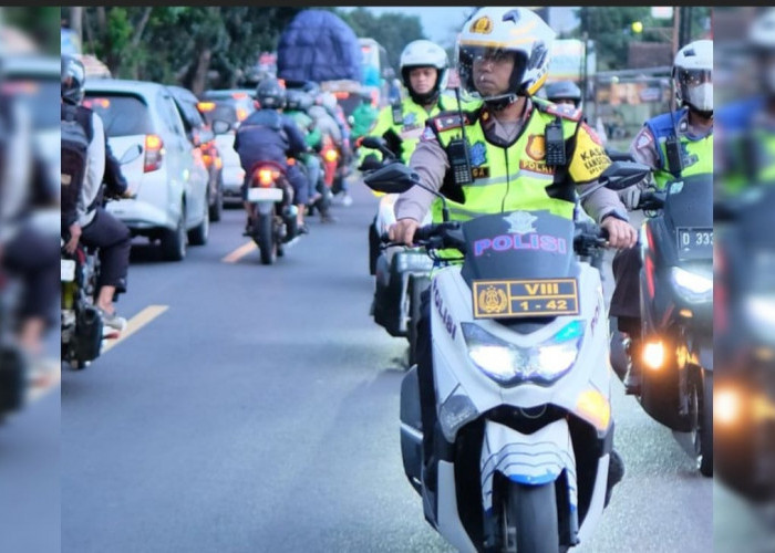 Arus Kendaraan Ke Wisata Pacira Meningkat, Satlantas Polresta Bandung Siapkan Rekayasa One Way