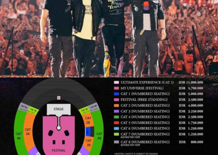 Daftar Harga Tiket Konser Coldplay Sudah Keluar? Berikut Informasi Harga dan Tanggal Pembelian Tiketnya!