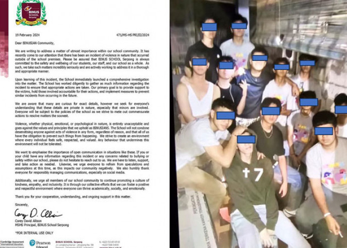 Geng Tai Pelaku Bullying Viral, Binus School Serpong Beri Surat Klarifikasi