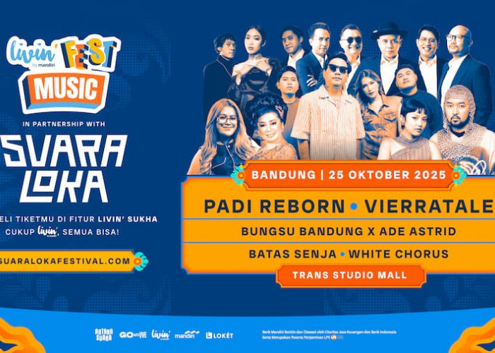 Padi Reborn dan Vierratale Siap Ramaikan Livin’ Music Fest Bandung