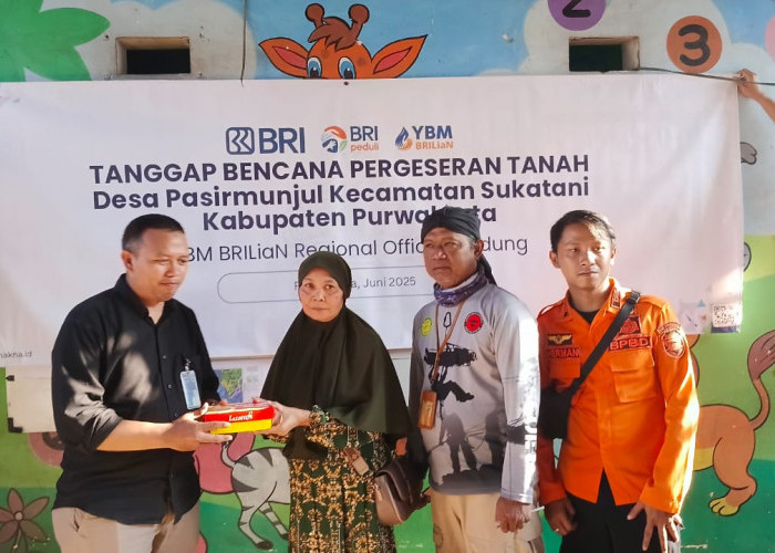 YBM BRILiaN RO Bandung Salurkan Bantuan untuk Korban Pergeseran Tanah di Purwakarta