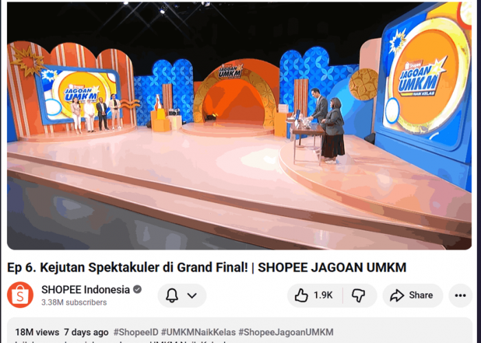Shopee Jagoan UMKM Naik Kelas Viral di Dunia Maya, Raup Lebih dari 85 Juta Views