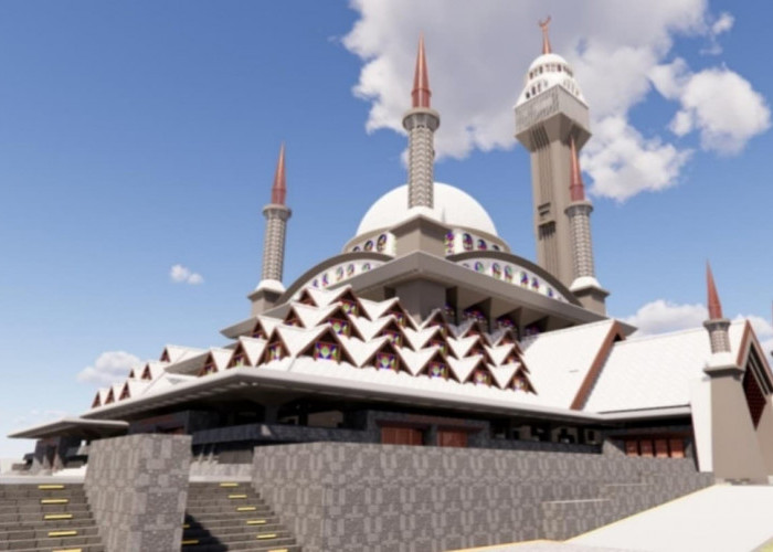 Desain Mewah Masjid Raya di Pakansari, Tinggi Menara Sentuh 66 Meter